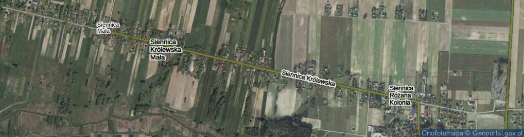 Zdjęcie satelitarne Siennica Królewska Mała ul.